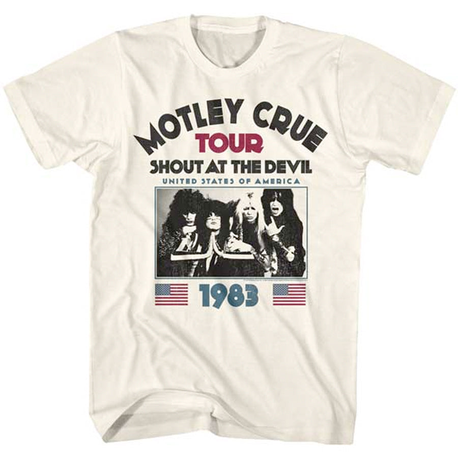 Motley Crue - Shout At The Devil 1983 Tour - Natural t-shirt