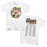 The Police-1979 World Tour with back print-White t-shirt
