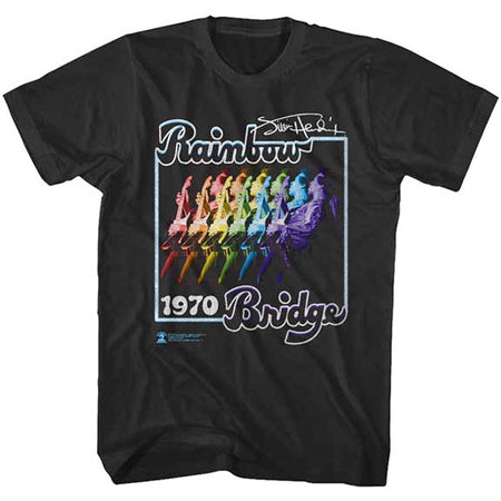 Jimi Hendrix - Rainbow Bridge-1970- Black  t-shirt