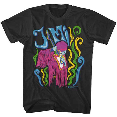 Jimi Hendrix - Psychadelic - Black  t-shirt