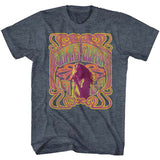 Janis Joplin - Psychedelic - Navy Heather t-shirt
