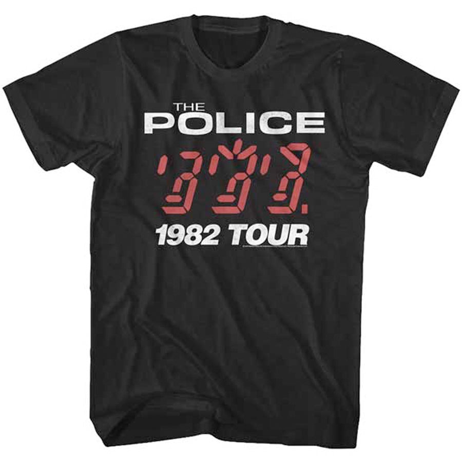The Police - 1982 Tour-Logo - Black t-shirt