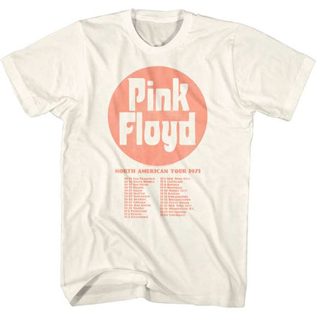 Pink Floyd - Front Dates - Natural t-shirt