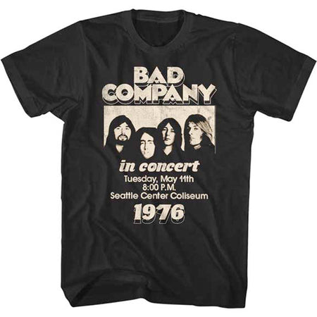 Bad Company - In Concert 1976 -  Black  t-shirt