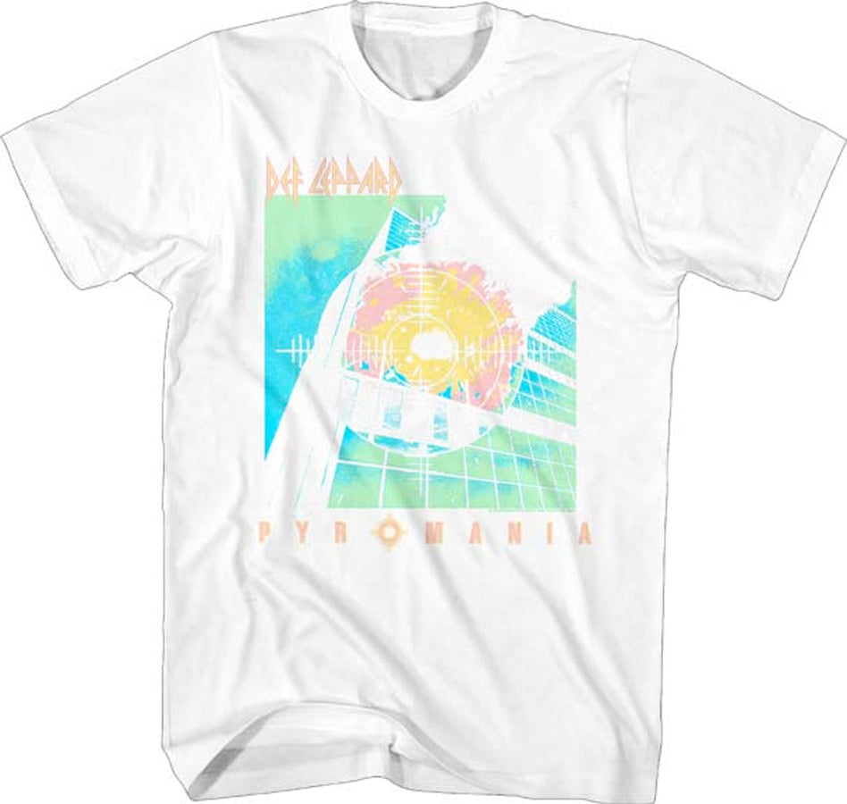 Def Leppard  - Bright Color Pyromania - White t-shirt