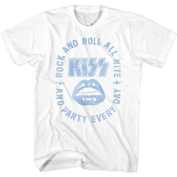 Kiss - All Nite - White t-shirt