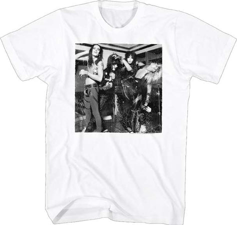 Motley Crue - Black & White Band pic - White t-shirt