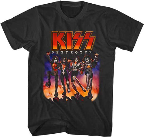 Kiss - Red Destroyer - Black t-shirt
