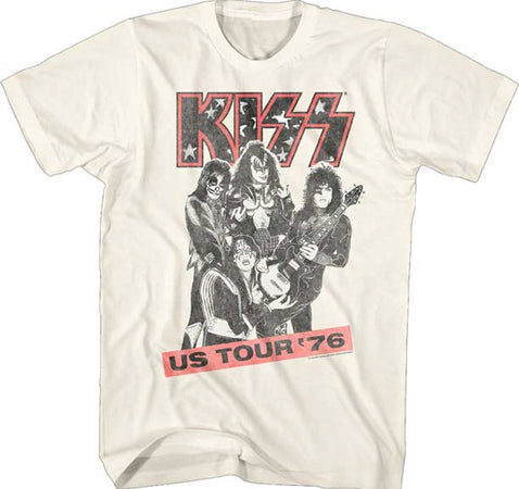 Kiss - US Tour 76 - Natural t-shirt