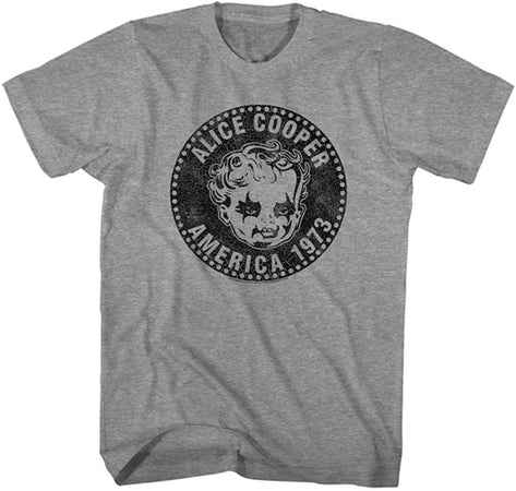 Alice Cooper - America 1973  - Graphite Heather t-shirt