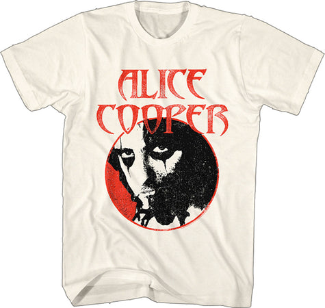Alice Cooper - Circle Face - Natural t-shirt