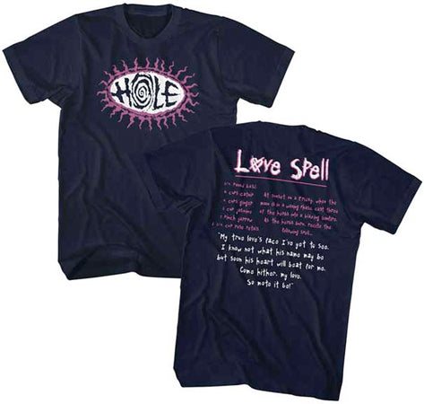 Hole-Love Spell with backprint - Navy Blue t-shirt