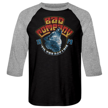 Bad Company - Wolfs Head 74 - Raglan Baseball Jersey  t-shirt