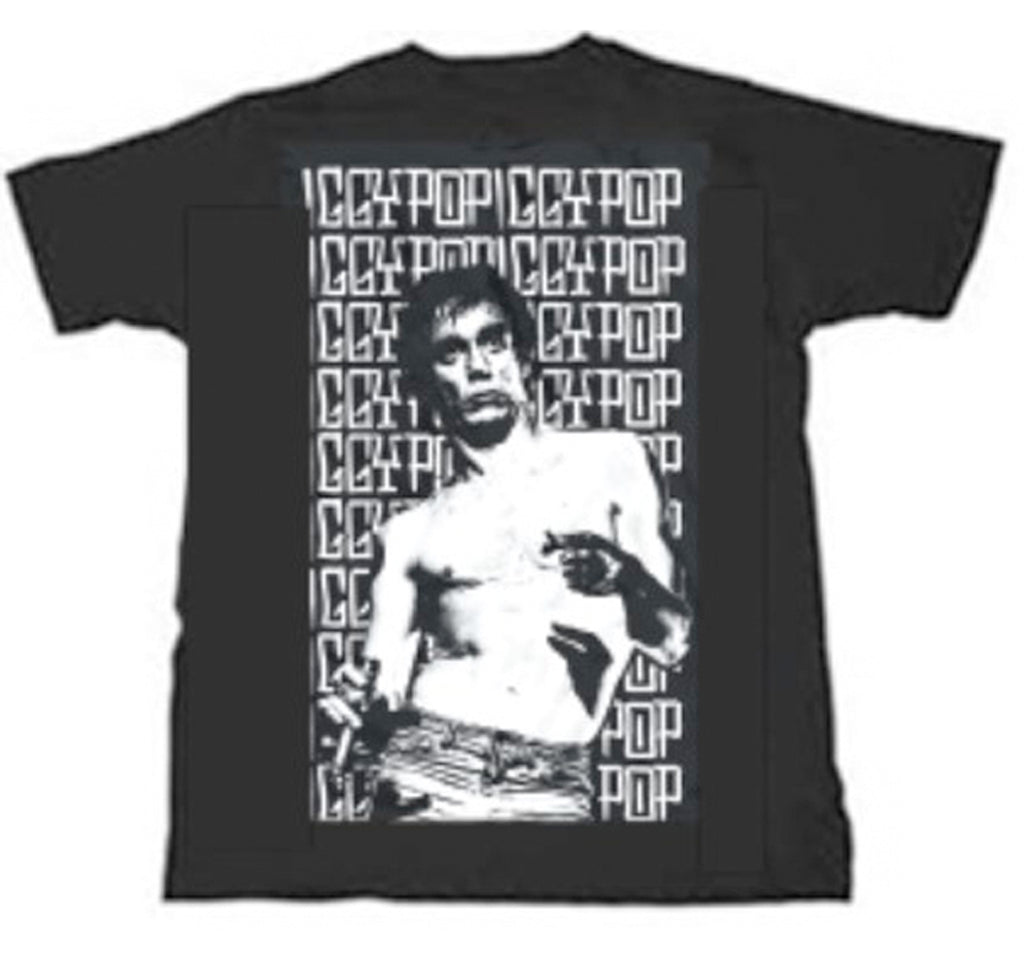 Iggy Pop - The Stooges - Clipped - Black  t-shirt