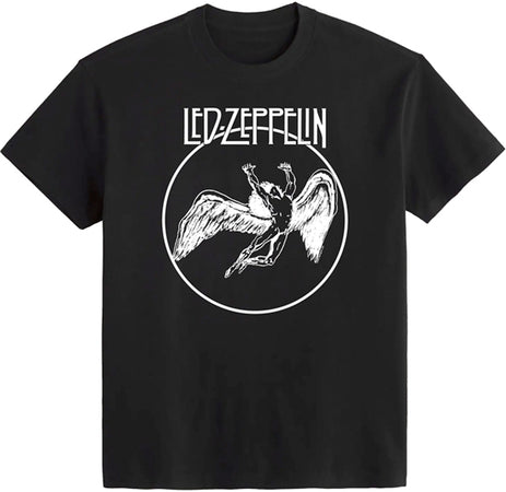 Led Zeppelin -  Swan Song Oval - Black T-shirt