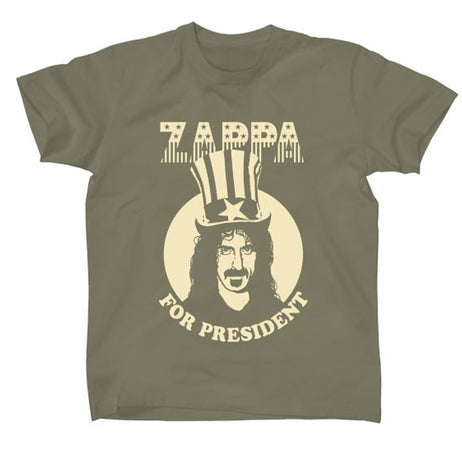 Frank Zappa - Zappa For President-Military Green t-shirt