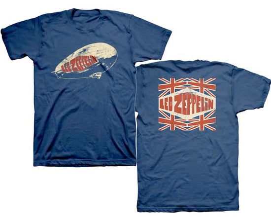 Led Zeppelin -  Union Jack - Navy Blue T-shirt