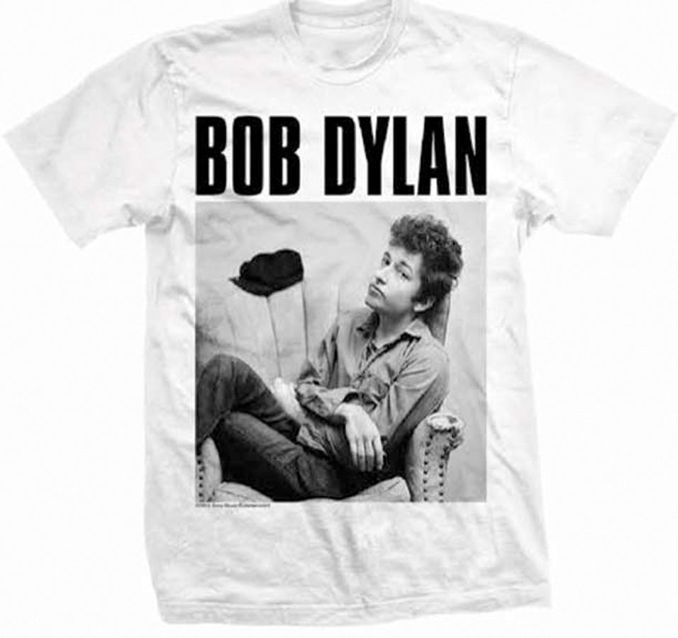 Bob Dylan - Sitting Photo - White t-shirt