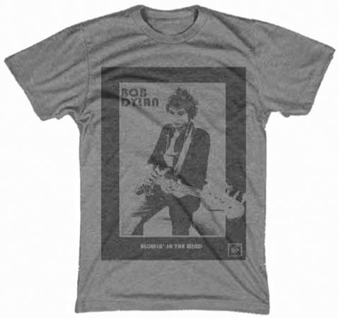 Bob Dylan - Guitar Photo - Charcoal t-shirt