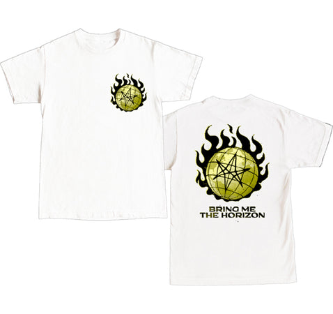 Bring Me The Horizon - Flames with backprint - White t-shirt