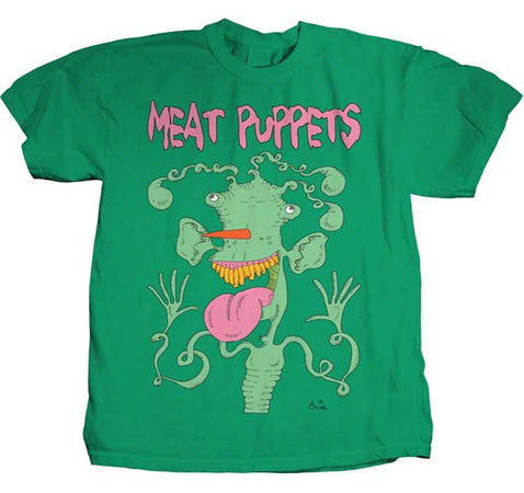 Meat Puppets  Monster on kelly green t-shirt