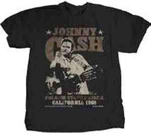 Johnny Cash  Outlaw Finger Lightweight Black t-shirt