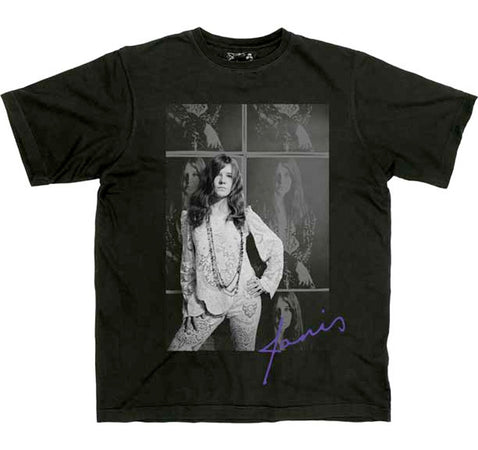Janis Joplin Baron Wolman Photo-Black t-shirt