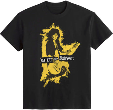 Joan Jett - Yellow Rock - Black T-shirt