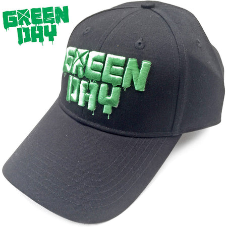 Green Day - Dripping Logo - Black OSFA Baseball Cap