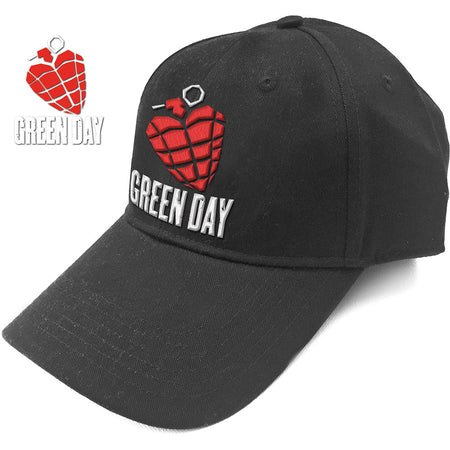 Green Day - Grenade Logo - Black OSFA Baseball Cap