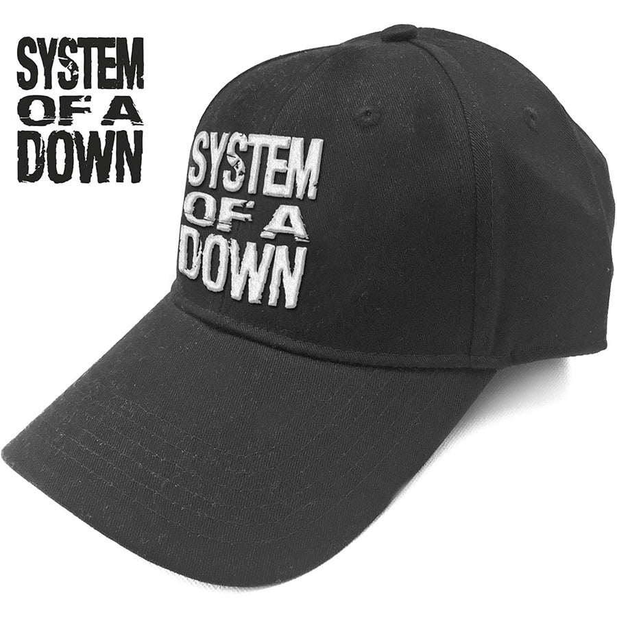 System Of A Down - Stacked Logo - Black OSFA Baseball Cap