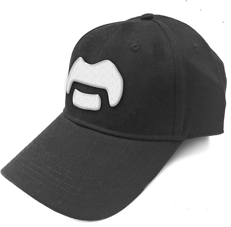 Frank Zappa - White Moustache Logo - Black OSFA Baseball Cap