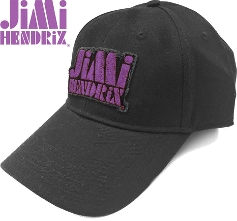 Jimi Hendrix - Purple Logo - Black Baseball Cap