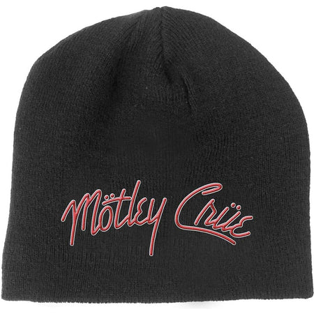Motley Crue - Red Logo - Black Ski Cap Beanie