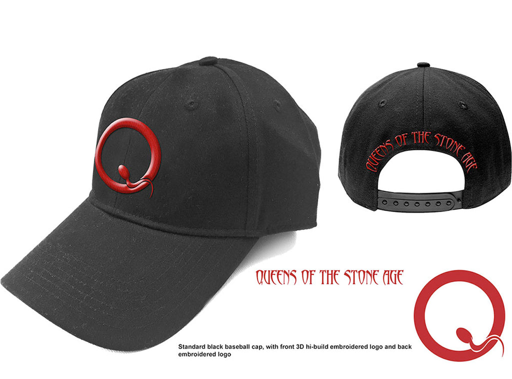 Queens of The Stone Age - Q  Logo - Black Baseball Cap
