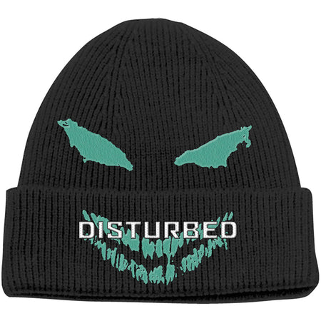 Disturbed - Green Face Logo - Black Ski Cap Beanie