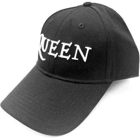 Queen - White Logo - Black Baseball Cap