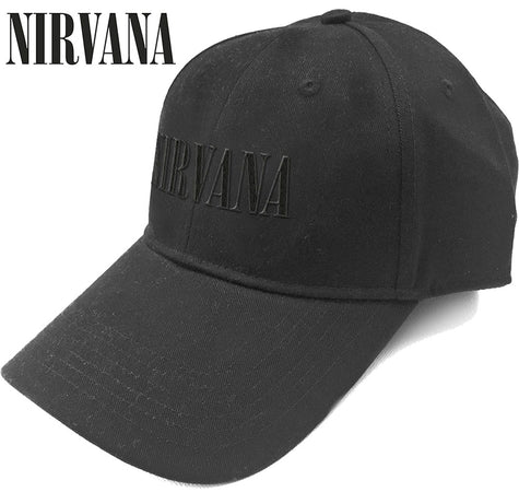 Nirvana - Text Logo - Black OSFA Baseball Cap