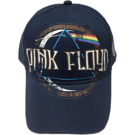 Pink Floyd - Dark Side Of The Moon Distressed - Navy Blue OSFA Baseball Cap