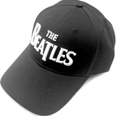 The Beatles - Drop T Logo  - Black OSFA Baseball Cap