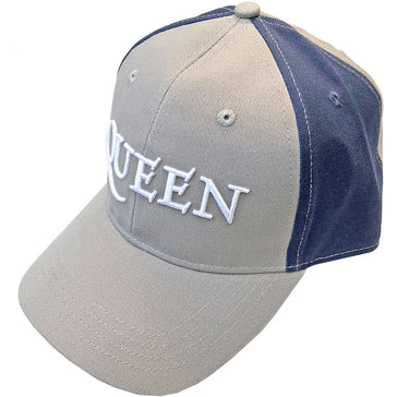 Queen -  Logo - 2 Tone-Grey and Navy OSFA Baseball Cap