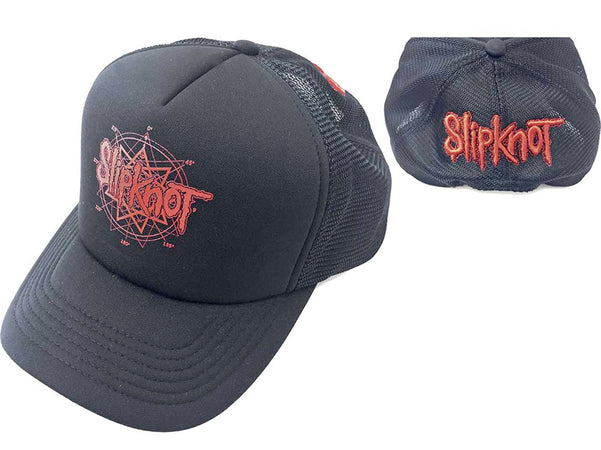 Slipknot - Red Logo - Black OSFA Mesh Back Baseball Cap