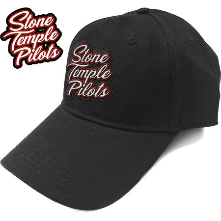 Stone Temple Pilots - Scroll Logo - Black OSFA Baseball Cap