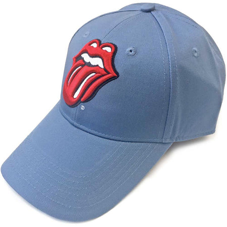 The Rolling Stones - Tongue Logo - OSFA Denim Blue Baseball Cap