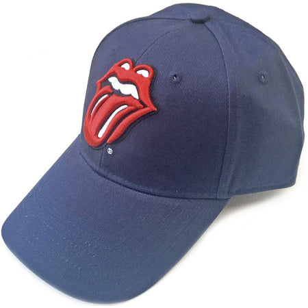The Rolling Stones - Tongue Logo - OSFA Navy Blue Baseball Cap