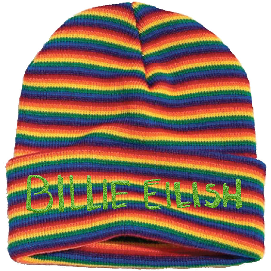 Billie Eilish -  Logo - Stripes Ski Cap Beanie
