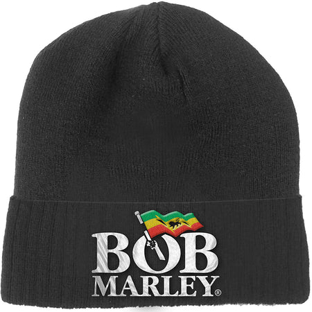 Bob Marley -  Logo - Black Ski Cap Beanie
