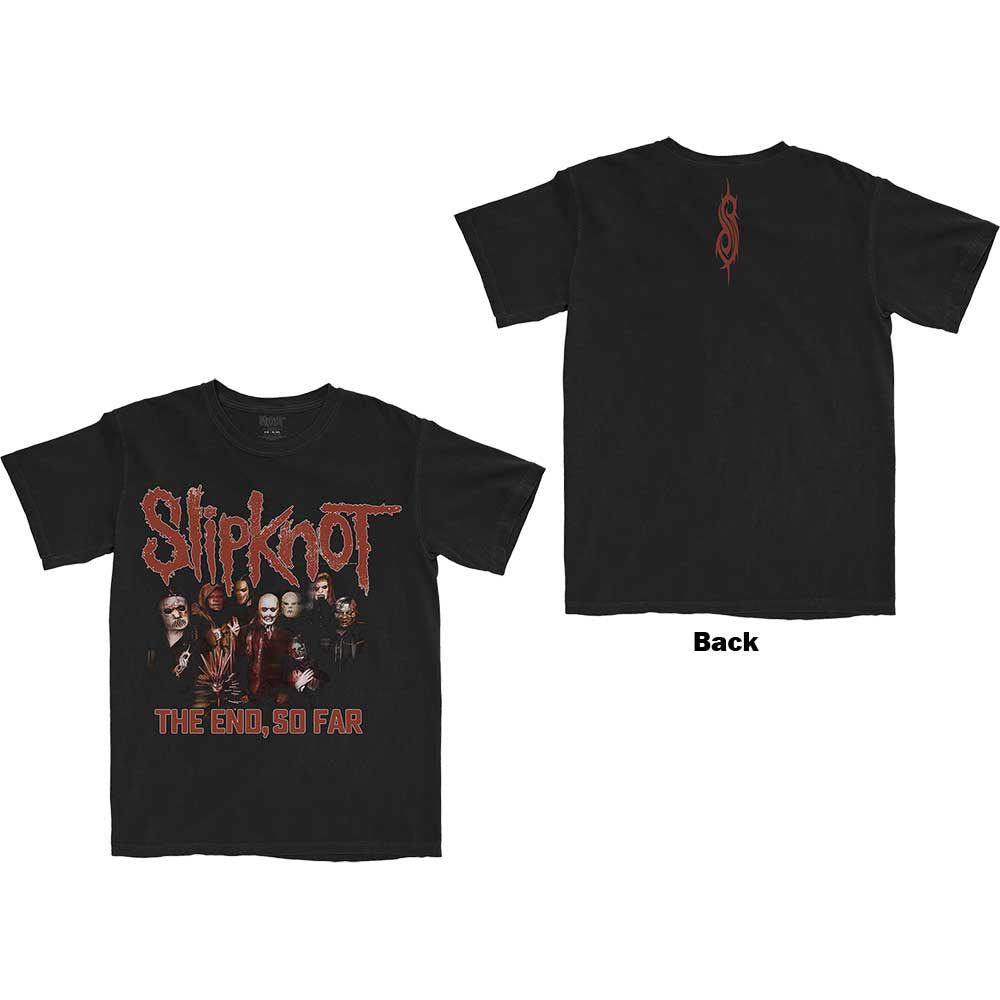Slipknot - The End, So Far Group Photo with Backprint  Black t-shirt