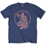 Elton John - Rocketman Circle Point - Navy Blue t-shirt