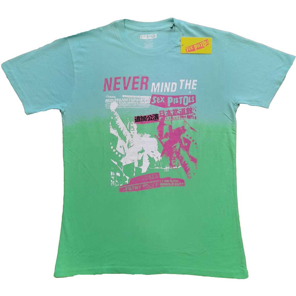Sex Pistols - Dip-Dye Japan-Never Mind The Bollocks  - Green T-shirt
